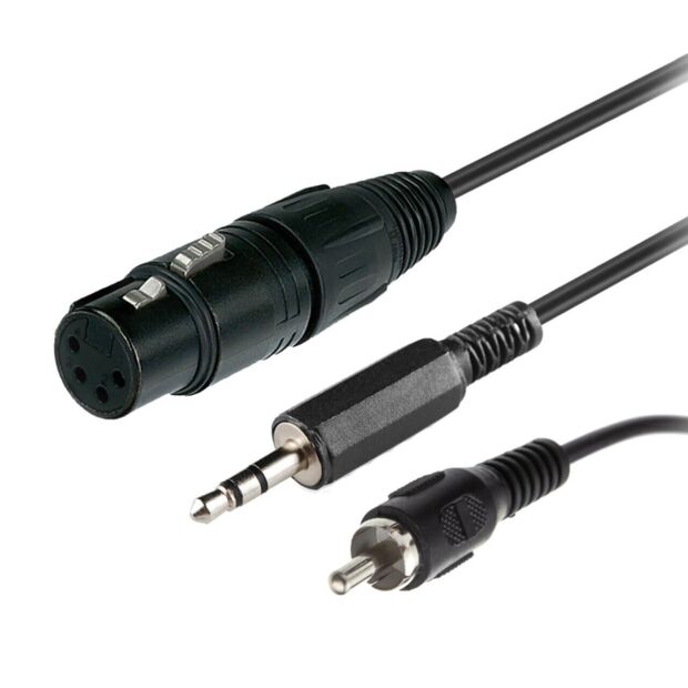 4 Pin XLR to 1/8in (3.5mm) TRS & RCA for 6400/6600