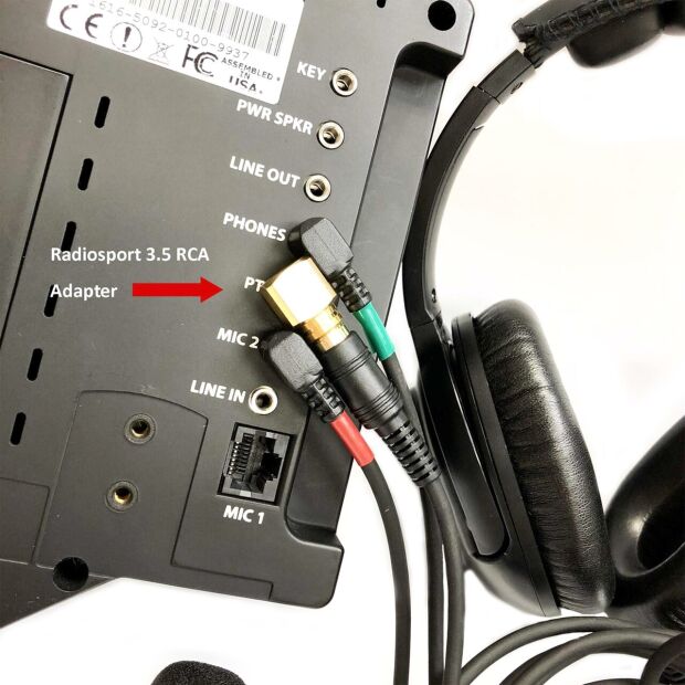 PTT Adapter - 3.5mm plug to RCA plug