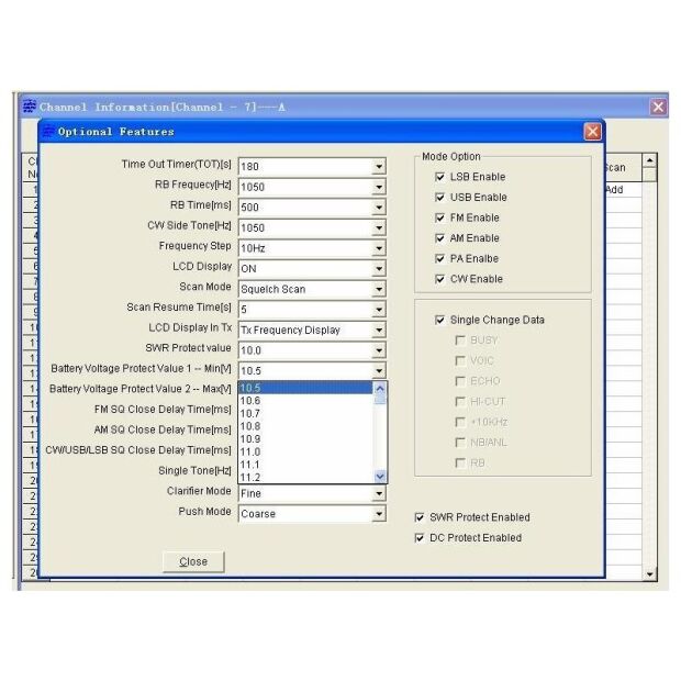 CRT SS-6900V Blue mit NRC – 10-m-Amateurfunk-Mobilgerät AM/FM/SSB/CW (Version 7)